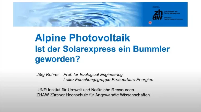 29. Jan 2025: Alpine PV: Ist der Solarexpress ein Bummler geworden?