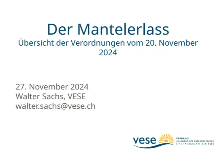 28. März 2025: Mantelerlass – 2. Verordnungspaket – was gilt ab 2026 bezüglich Rückliefertarifen?