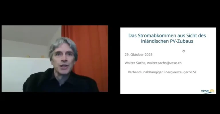 29. Oktober 2025: Das Stromabkommen und der inländische PV-Zubau